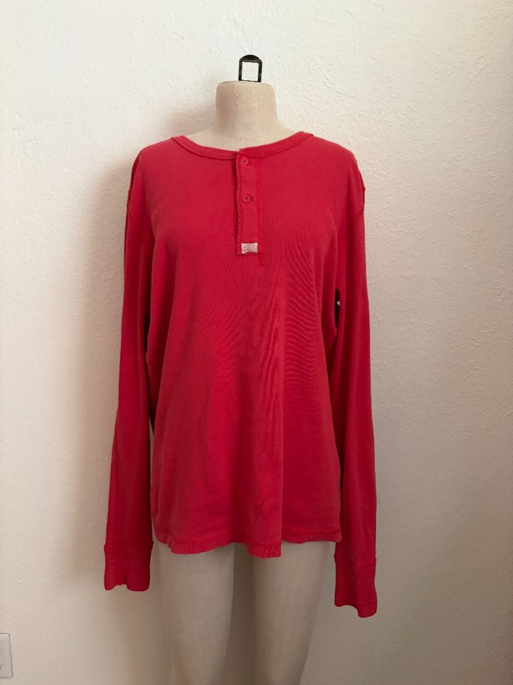 Mens long sleeve red Polo Ralph Lauren Shirt L
